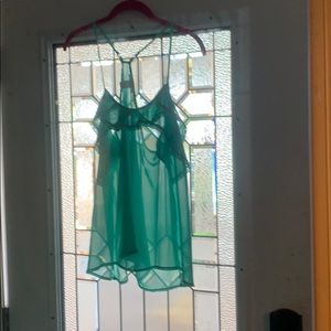 Strapped racer back sheer top